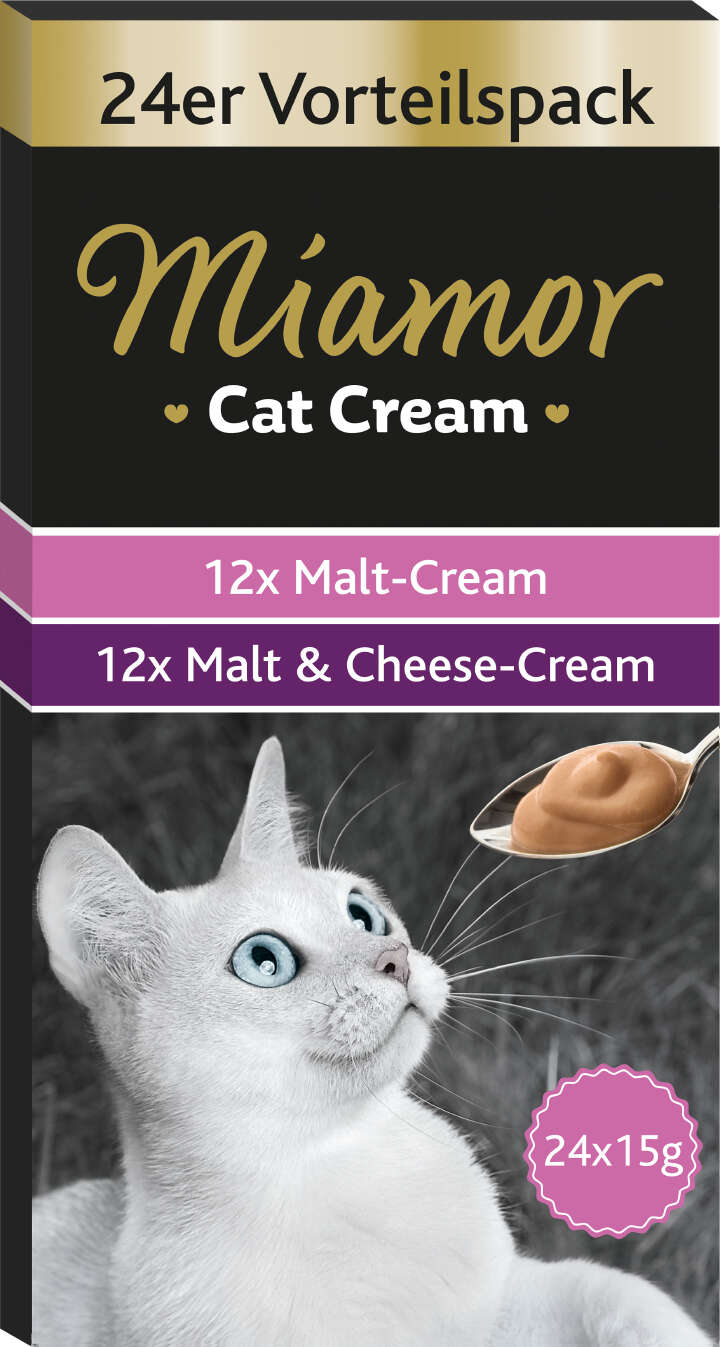 Miamor Katzenleckerli Cat Cream Malt Vorteilspack 24x15g